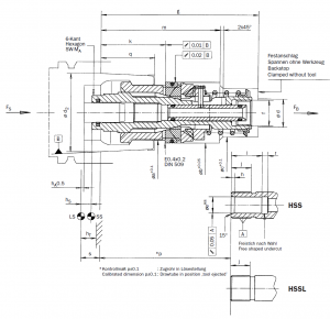 BERG HSK Grippers HSS and HSSL - BERG Gripper HSS 75 for HSK-A 100 w/ Assembly Tool