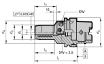 Guhring HSK-A Hydraulic Chucks with Radial Length Setting (Click image to enlarge)