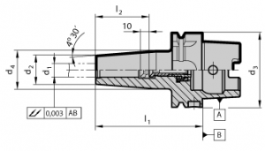 HSK-A 40 MQL HSK-A Heat Shrink Fit Chucks for Manual Tool Change