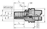 HSK-A 100 MQL HSK-A Hydraulic Chucks for Automatic Tool Change (Click image to enlarge)