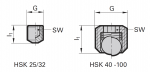 HSK Pressure Ball Screws - HSK 80 (Click image to enlarge)