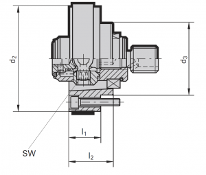 HSK-A/C50 Adapter Flange, Integrated