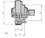HSK-A/C50 Adapter Flange, Integrated (Click image to enlarge)