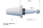 Steep Taper  50 (DIN) Precision Ball-End Runout Test Arbors (Click image to enlarge)