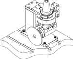 Table-Mounted Tool Pocket for Steep Taper 50 (Click image to enlarge)