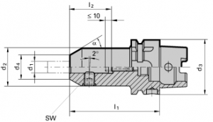 HSK-A 40 Side Lock Holders (Whistle Notch)