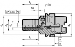 HSK-A 63 MQL HSK-A Hydraulic Chucks for Automatic Tool Change (Click image to enlarge)