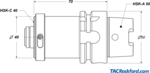 Reducing Adapter, HSK-A/C50 spindle to HSK-A/C 40 (Click image to enlarge)