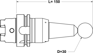 HSK-A 63 Precision Ball End Runout Arbor (Click image to enlarge) HSK-A 63 Precision Ball End Runout Arbor