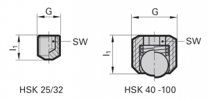HSK Pressure Ball Screws - HSK 50