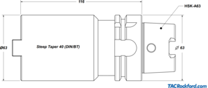 HSK-A/C/E 63 to Steep Taper 40 (DIN) Tool Adapter