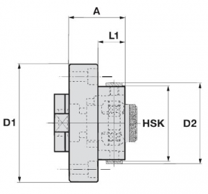 HSK-C 40 KS Adapter Flanges with Radial Alignment