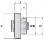 HSK-C 40 KS Adapter Flanges with Radial Alignment (Click image to enlarge)