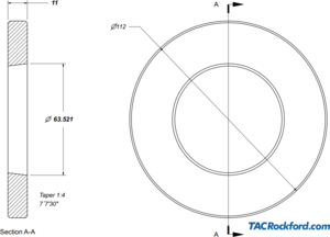 DIN55026-4, DIN55027-4, A1-4, A2-4, B1-4, B2-4  Lathe Spindle Face Ring