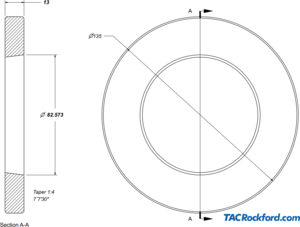 DIN55026-5, DIN55027-5, A1-5, A2-5, B1-5, B2-5  Lathe Spindle Face Ring