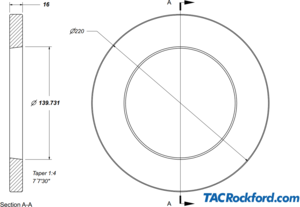 DIN55026-8, DIN55027-8, A1-8, A2-8, B1-8, B2-8  Lathe Spindle Face Ring
