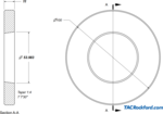 DIN55026-3, DIN55027-3, A1-3, A2-3, B1-3, B2-3  Lathe Spindle Face Ring (Click image to enlarge)