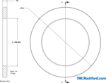DIN55026-11, DIN55027-11, A1-11, A2-11, B1-11, B2-11  Lathe Spindle Face Ring (Click image to enlarge)