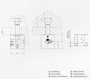 BERG Manual Mechanical Self-locking Drawbar Style Clamping Systems