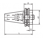 Adapter, Steep Taper 50 (DIN) Spindle to PSK C8 (Click image to enlarge)